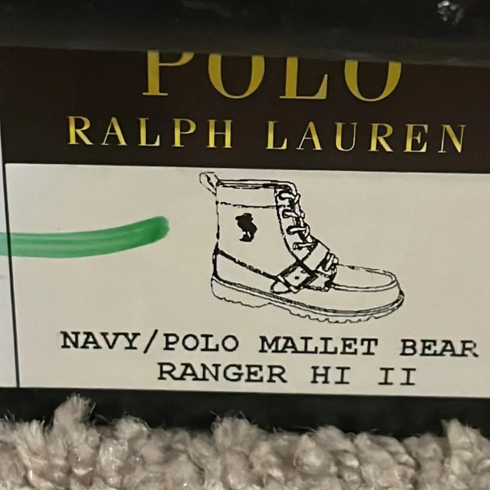 Polo Ralph Lauren Mallet Bear Ranger Hi blue new Boots Boys Girl Toddlers Size 5